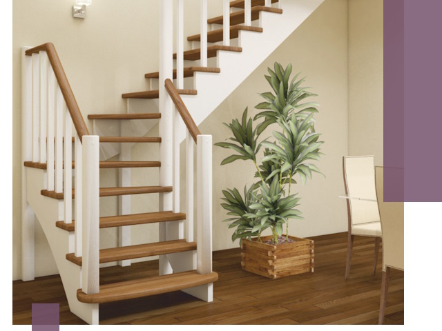 Г-образные лестницы под ключ в Йошкаре-Ола — изготовление и монтаж