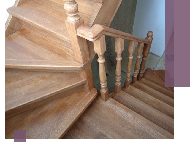 Дубовые лестницы под ключ в Йошкаре-Ола: изготовление и монтаж