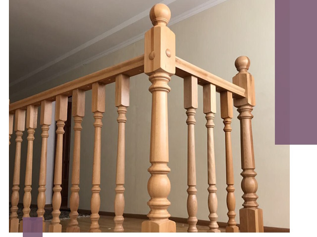 Деревянные перила на заказ в Йошкаре-Ола: монтаж и изготовление