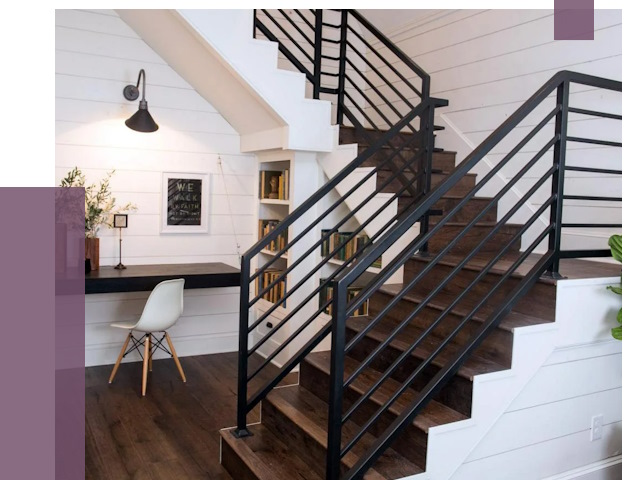 Перила для лестницы в доме в Йошкаре-Ола от 7414 руб. — ПРОЛЁТ-Шкр