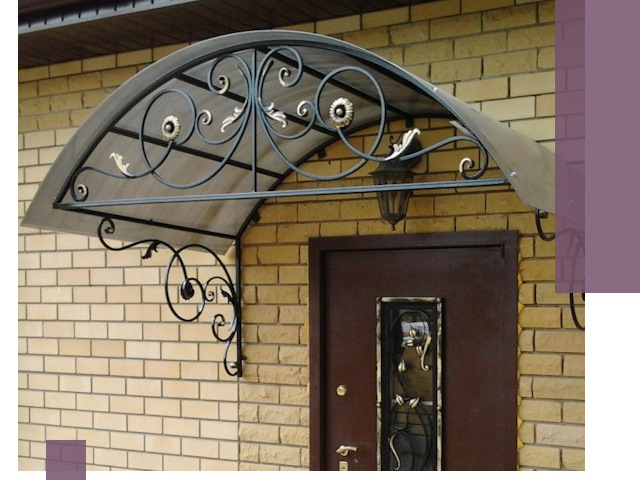 Изготовление козырьков из металла под ключ в Йошкаре-Ола