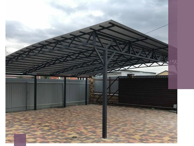 Недорогие навесы под ключ в Йошкаре-Ола — изготовление и монтаж