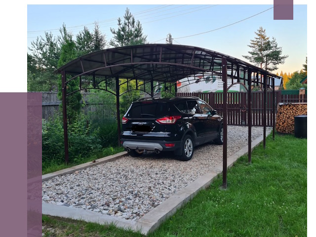 Навесы для автомобиля в Йошкаре-Ола от 13140 руб.  | ПРОЛЁТ-Шкр