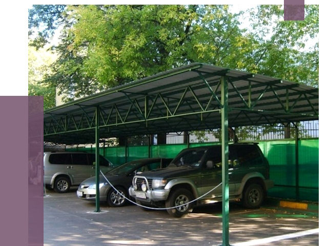 Навесы для парковки в Йошкаре-Ола от 80274 руб. заказать | ПРОЛЁТ-Шкр