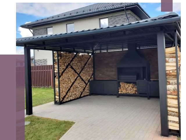 Навесы для барбекю в Йошкаре-Ола от 12731 руб. под ключ | ПРОЛЁТ-Шкр