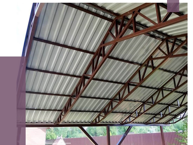 Навесы из профнастила в Йошкаре-Ола от 7363 руб. | ПРОЛЁТ-Шкр