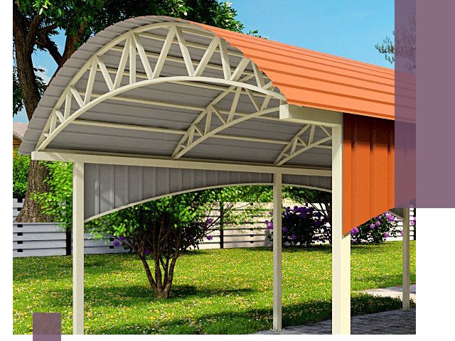 Навесы из профнастила под ключ в Йошкаре-Ола — установка и монтаж