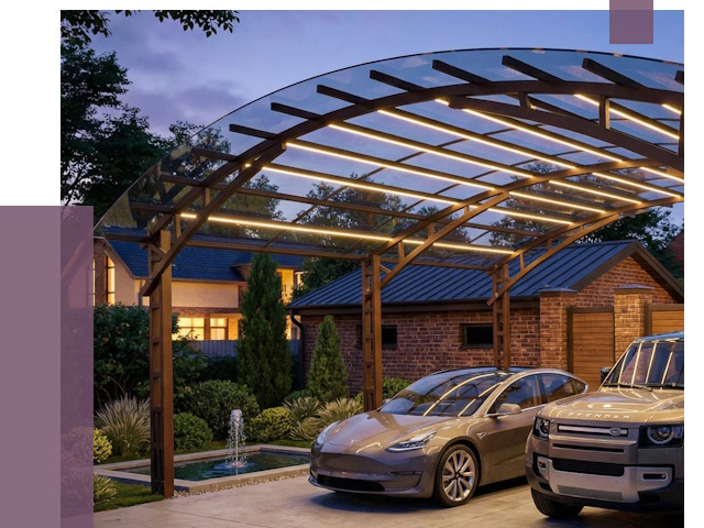 Металлические навесы в Йошкаре-Ола от 12680 руб. под ключ — ПРОЛЁТ-Шкр