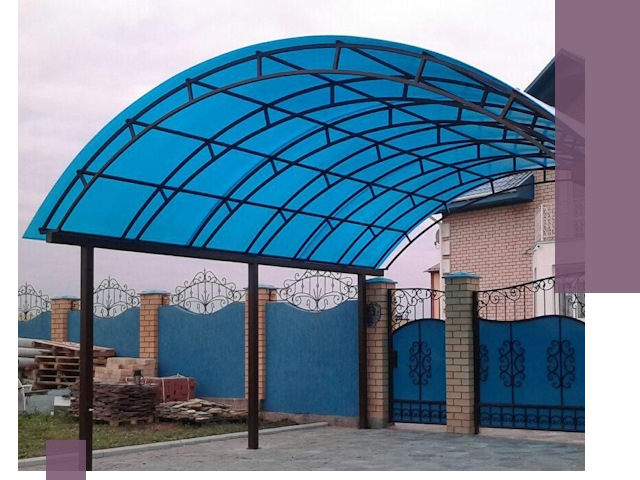 Арочные навесы под ключ в Йошкаре-Ола — изготовление и монтаж