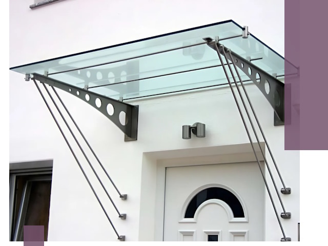 Козырьки над входом под ключ в Йошкаре-Ола — изготовление и монтаж