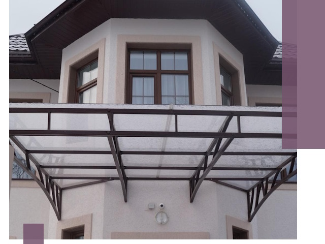 Козырьки из поликарбоната под ключ в Йошкаре-Ола