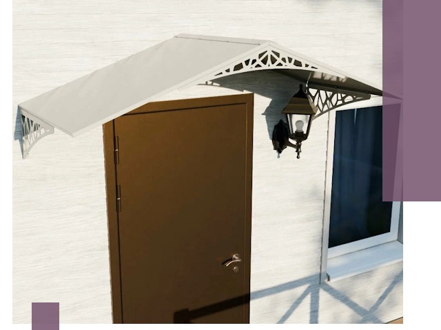 Металлические козырьки на входы и террасы в Йошкаре-Ола