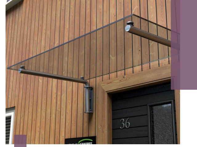 Стеклянные козырьки на входы и фасады в Йошкаре-Ола