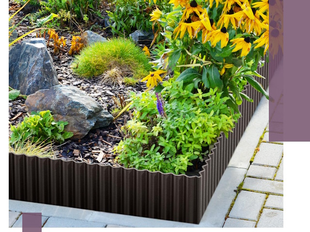 Металлические бордюры для клумб в Йошкаре-Ола — производство и монтаж